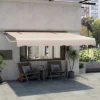 Tangkula Retractable Patio Awning Aluminum Deck Sunshade Shelter Outdoor Beige -Tangkula GUEST 602cce87 f413 4480 89cf dbb6f0ce8415