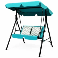 Tangkula Blue Outdoor Swing Canopy Patio Swing Chair 2-Person Canopy Hammock -Tangkula GUEST 609cf535 a9e1 487e 9fa3 09ed4912eaca