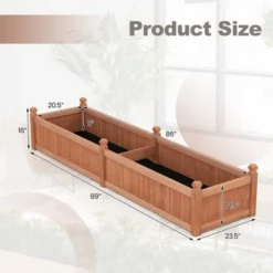 Tangkula Wooden Raised Garden Bed Outdoor Rectangular Planter Box W/ Drainage Holes Liner Raised Planter For Vegetable Fruit Flower Herb 19 Tangkula Wooden Raised Garden Bed Outdoor Rectangular Planter Box W/ Drainage Holes Liner Raised Planter For Vegetable Fruit Flower Herb -Tangkula GUEST 60fa6f77 4dd1 4f96 8697 a60f99c99a95