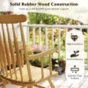 Tangkula Patio Rocking Chair Solid Wood Outdoor Porch Rocker Chair With Rubber Wood Frame Indoor Wooden Rocking Chair Natural -Tangkula GUEST 61200778 f426 4b33 8917 3deb34a95a56