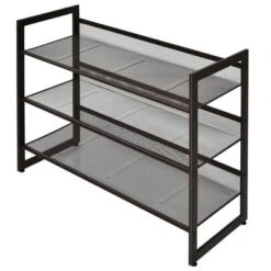 Tangkula Iron Shoe Shelf 2/3/4-Tier Space Saving Layered Shoes Shelving Shoes Storage Organizer -Tangkula GUEST 61459b8f 5762 4d6e a2bb 32262ec96ebe