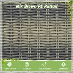 Tangkula 1-Person Rattan Porch Swing Single Swing Chair Bench W/ Hanging Hemp Ropes Outdoor -Tangkula GUEST 61ce1cd7 2539 4aa8 9361 083cae48b800