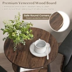 Tangkula 2-tier Accent Coffee Tea Table Nightstand Bedside Table W/ Storage Shelf -Tangkula GUEST 61d129d2 90dd 4f56 95e5 cc8802e38f18