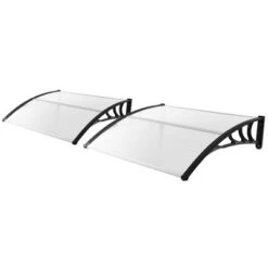 Tangkula 2PCS 48" X 40" Window Awning Door Canopy Exterior Awning Canopy Patio Black -Tangkula GUEST 62ae490d 3ad5 4f10 8e71 752f3b76186d