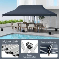 Tangkula 10 X 20FT Pop-up Canopy Tent Folding Instant Sun Shelter W/ 3 Adjustable Heights -Tangkula GUEST 62b304cb 7e24 49ac 8b19 039bc8497d75