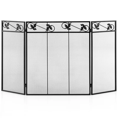 Tangkula 3-Panel Fireplace Screen Decoration Cover Baby Child Pets Safty Folded Fire Doors 11 Tangkula 3-Panel Fireplace Screen Decoration Cover Baby Child Pets Safty Folded Fire Doors - Image 9