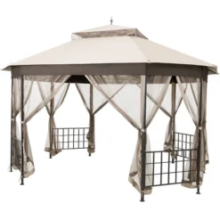 Tangkula 10'x 12'Octagonal Canopy Tent Patio Gazebo Canopy Shelter W/ Mosquito Netting 9 Tangkula 10'x 12'Octagonal Canopy Tent Patio Gazebo Canopy Shelter W/ Mosquito Netting -Tangkula GUEST 62f54cf2 9198 4f62 bcc1 4e132930daa6