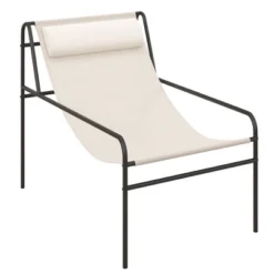 Tangkula Patio Sling Chair Modern Accent Chair W/ Removable Headrest & Sturdy Metal Frame -Tangkula GUEST 6401d90e 1951 4773 8a91 7b95150a7a29