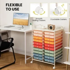 Tangkula Office Rolling Cart 20 Storage Drawers Scrapbook Paper Studio Organizer Macaron -Tangkula GUEST 65fec645 85c4 4aca ac77 17c04db6de95