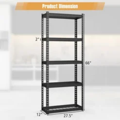 Tangkula 4PCS 5-Tier Metal Shelving Unit Heavy Duty Wire Storage Rack With Anti-slip Foot Pads -Tangkula GUEST 66e73036 aabf 4e14 bc4f 6f528fb3f321