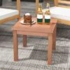 Tangkula Outdoor Adirondack Side Table 18" Square End Table W/ Slatted Tabletop -Tangkula GUEST 6705111e aa18 43eb 8ace 15521227a1a6
