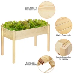 Tangkula Vegetable Flower Planter Wooden Garden -Tangkula GUEST 671c94bc 381c 4742 add9 c3e695c7543d