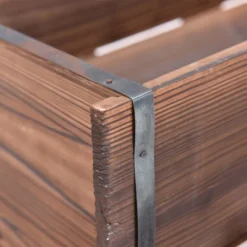 Tangkula Outdoor Flower Planter Wood Wagon Decoration Wheels -Tangkula GUEST 679e523e 7747 4b77 b5d2 4979b8aeaa15