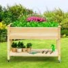 Tangkula Elevated Garden Bed Wood Planters With Storage Shelf Wheels & Liner Suitable For Vegetable Flower Herb -Tangkula GUEST 6856d2f0 eaad 4376 930f 17ca9f37b2f5