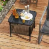 Tangkula 2 PCS Outdoor PE Rattan Side Table W/ 1.57" Umbrella Hole Square Patio End Table -Tangkula GUEST 6c3c7204 abd5 4d29 98b8 cc226c31b818 1