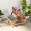 Tangkula Vertical Raised Garden Bed Wood Tiered Stand W/ 3 Planter Containers Drainage Holes For Herbs Growing 21” X 8” X 8.5”/40” X 10” X 8.5” -Tangkula GUEST 6d6cc37f cd0b 48fd bd4f 2757c940bf6d