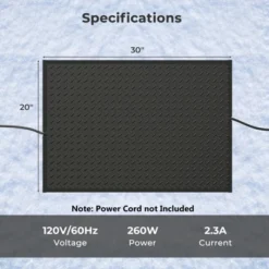Tangkula 20" X 30" Heated Snow Melting Mat W/ 3 In/h Speed Non-Slip Rubber For Walkway Withouy Cord -Tangkula GUEST 6dc0c852 5956 4584 835f 6d1940d983d9