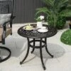 Tangkula Cast Aluminum Patio Table 24"Outdoor Round Side Table Anti-Rust Coffee Bistro Table -Tangkula GUEST 6e64cec4 974c 4f0c 860f b7728d4aa4ce
