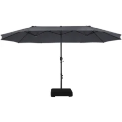 Tangkula 15FT Double-Sided Twin Patio Umbrella With Base Extra-Large Market Umbrella -Tangkula GUEST 6eaa0494 413e 4687 9ee7 997cbf8e2a16