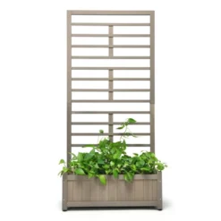 Tangkula 68" Wood Planter Box With Trellis Plant Raised Bed For Flower Climbing For Garden Balcony Patio Yard -Tangkula GUEST 6f83e9a1 9f29 48ac 9ab5 486ca163fa2b