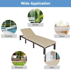 Tangkula 2 PCS Patio Rattan Chaise Lounge Chair Recliner Outdoor W/ 6 Positions Cushion -Tangkula GUEST 700b3fed 5cd4 409d a3da 30f4a8509da4