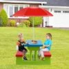 Tangkula Kids Picnic Table Set Indoor Outdoor Toddler Table With Bench & Removable Umbrella Portable Children Play Set -Tangkula GUEST 704650aa 3ef6 42be 96e7 5826e48b525d