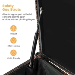 Tangkula 96 Gallon Outdoor Storage Box PE Wicker Deck Box With 4 Wheels & Waterproof Liner Patio Rattan Storage Container Mix Brown/Mix Grey 19 Tangkula 96 Gallon Outdoor Storage Box PE Wicker Deck Box With 4 Wheels & Waterproof Liner Patio Rattan Storage Container Mix Brown/Mix Grey -Tangkula GUEST 70469a63 fd74 47e1 8313 4daf70707dcd