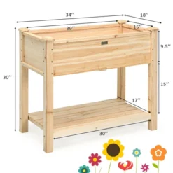 Tangkula Raised Garden Bed Elevated Wood Planter Box Stand For Vegetable Flower -Tangkula GUEST 70689d3b fa76 42ca 923b 86846a9e3d94