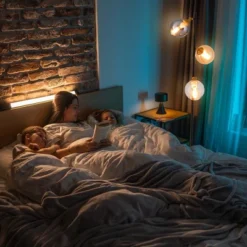 Tangkula Mid Century Floor Lamp Freestanding With 3 Glass Globe Lampshades & Foot Switch