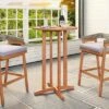 Tangkula 39" Outdoor Acacia Wood Bar Table W/ Slatted Tabletop For Garden Deck -Tangkula GUEST 71815846 c6e4 400d bdca 5d6f562978e0