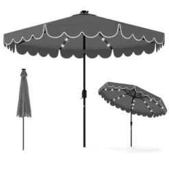 Tangkula 9.3 FT Solar Patio Umbrella W/ 32 LED Lights & Tilt Adjustment -Tangkula GUEST 721b4b1c 4a1c 4d54 9c20 7833a22ad07a