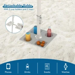 Tangkula 6.5 FT Beach Umbrella For Sand Heavy-Duty Sunshade Parasol W/ Sand Anchor -Tangkula GUEST 73a78525 1e4f 403b b1f4 3ee0927e3b57