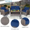 Tangkula 4PCS Rattan Furniture Set Coffee Table Cushioned Sofa Garden Lawn Patio Navy 2 Tangkula 4PCS Rattan Furniture Set Coffee Table Cushioned Sofa Garden Lawn Patio Navy -Tangkula GUEST 7466756d c728 4a3a 91a2 6e52b265c2fb
