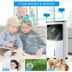 Tangkula 3-IN-1 Portable AC Cooling Fan Evaporative Air Cooler & Humidifier With 3-Mode, 3-Speed, 7.5H Timer Function, Remote Control Cooler White -Tangkula GUEST 747be810 4f29 446c ad30 9ba1bf917475