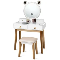 Tangkula Makeup Dressing Vanity Table Set W/ Touch Screen Mirror -Tangkula GUEST 749bd943 43e1 4b01 9312 5e8d0662c076