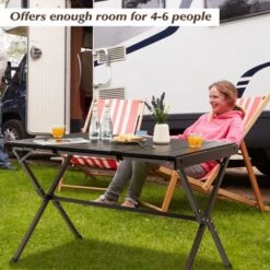 Tangkula Camping Table Roll-Up Aluminum Beach Table W/ Carry Bag For 4-6 Person Folding Table X-shaped Frame Lightweight Patio Table -Tangkula GUEST 75352cba 9c87 41f0 8065 0b38bea49334