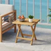 Tangkula Outdoor Folding Side Table Acacia Wood End Table Square Patio Bistro Table -Tangkula GUEST 75c8d3ac 57b7 42b2 8f9e a043aa602b05