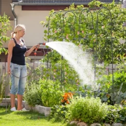 Tangkula 71" X 71" U-Shaped Garden Trellis W/Tear-resistant Netting Sharp Ground Stakes -Tangkula GUEST 78436ad9 5c68 45b6 aadf 414d3a6b9f8b