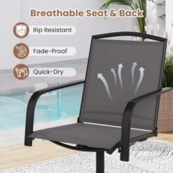 Tangkula Patio Swivel Chairs Set Of 2 W/ High Back & Round Metal Base For Backyard -Tangkula GUEST 78bb7d37 39a1 4a78 9330 858e852de94f 1