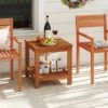 Tangkula 2-Tier Adirondack Side Table W/ Slatted Tabletop Storage Shelf For Garden -Tangkula GUEST 79356cf0 41b4 466f a273 957900fb1cd0