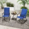Tangkula Set Of 2 Outdoor Rocking Chair Patio Rocker W/ Breathable Fabric