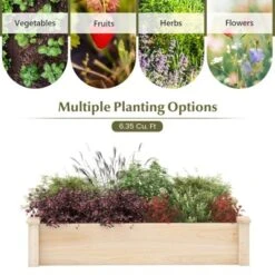Tangkula Wooden Raised Garden Bed Rectangular Planter Box For Vegetables Fruits Flowers Herbs Outdoor Elevated Planting Bed For Garden -Tangkula GUEST 7a18ad7c dd10 4e6d 95c4 df757d5b8c6f