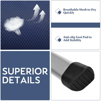 Tangkula 4PCS Outdoor Patio Folding Dining Chairs With Reclining Backrest And Headrest Navy 6 Tangkula 4PCS Outdoor Patio Folding Dining Chairs With Reclining Backrest And Headrest Navy - Image 4