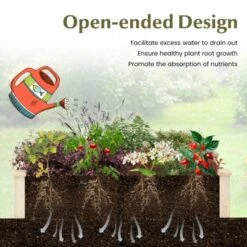 Tangkula Wooden Raised Garden Bed Rectangular Planter Box For Vegetables Fruits Flowers Herbs Outdoor Elevated Planting Bed For Garden -Tangkula GUEST 7aab57b0 f46c 45db b026 8fca695e2d2c