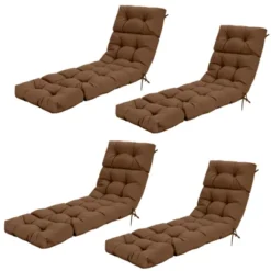 Tangkula Set Of 4 73" Lounge Chaise Cushion Padded Recliner Cushion -Tangkula GUEST 7b2724ba 41a0 40a7 87cc 91b4bba43ebc