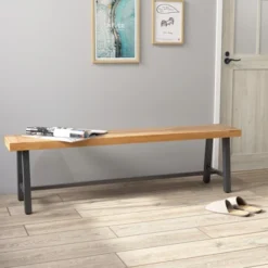 Tangkula 63 Inch Patio Bench Set Of 1/2, Acacia Wood Long Dining Bench W/ Heavy-Duty Metal Legs 13 Tangkula 63 Inch Patio Bench Set Of 1/2, Acacia Wood Long Dining Bench W/ Heavy-Duty Metal Legs -Tangkula GUEST 7b5f84f7 f9cc 485c 9348 3e9a9f20f0ba