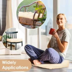 Tangkula Set Of 6 21" X 21" Chair Seat Cushion Pads Patio -Tangkula GUEST 7bf48e8b 2937 4c89 9e4a f8fdf879b3ea