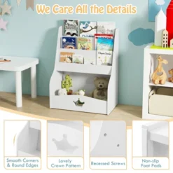 Tangkula Kids Bookshelf 4-Tier Wooden Bookcase Toy Storage Organizer Montessori Bookshelf -Tangkula GUEST 7c48e9ac a8d5 4930 83aa 14604521adcb