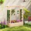 Tangkula Wooden Raised Garden Bed W/ Trellis & Hanging Roof Planter Box Drainage System 2 Tangkula Wooden Raised Garden Bed W/ Trellis & Hanging Roof Planter Box Drainage System -Tangkula GUEST 7d9f995a 8f0b 4a38 8b00 fc605ad82cf3