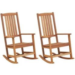 Tangkula 2PCS Rocking Chair High-Back Outdoor Rocker W/ Smooth Rocking Base For Backyard -Tangkula GUEST 7e1a77f3 625b 4613 adc0 9219fd51f2c6